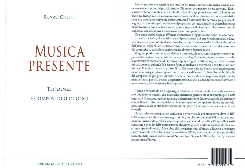 Renzo Cresti, Musica Presente Tendenze e compositori di oggi